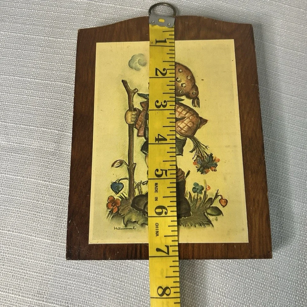 (3) Vintage Hummel Childlike Wall‎ Art Plaques On Wood Pre Owned 5.5x7